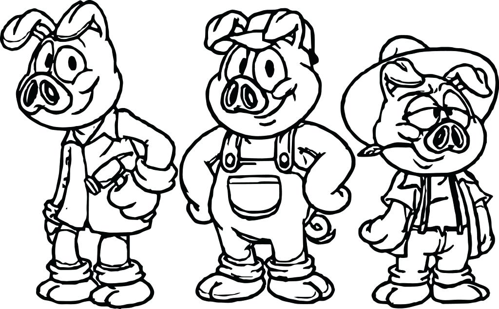 1024x635 Wolf Blowing 3 Little Pigs Coloring Page Printable Free Cartoons 3
