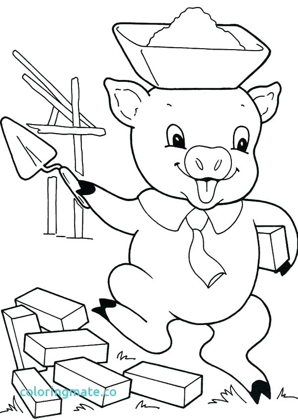 600x846 The Three Little Pigs Coloring Pages