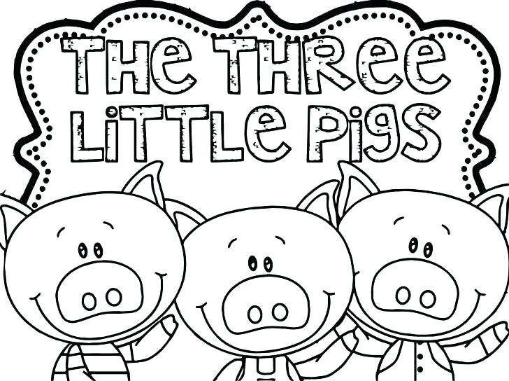 728x544 3 Little Pigs Coloring Page