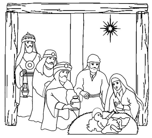 600x545 3 Kings Coloring Pages