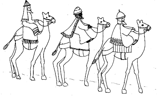 504x311 3 Wise Men Coloring Page Printable
