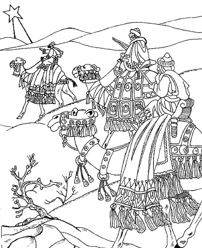 673x825 Adult Coloring Page Wise Men Evening Star 3