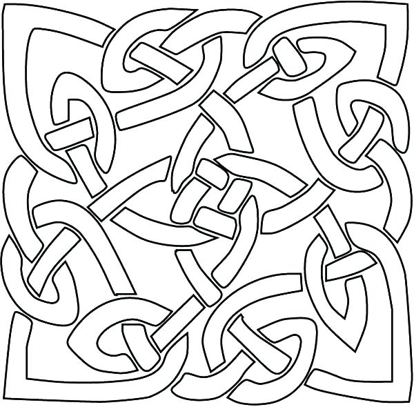600x590 Optical Illusion Coloring Pages Chain Abstract Coloring Pages