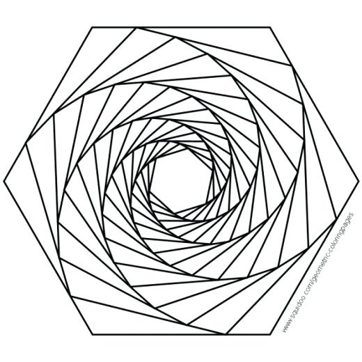 520x520 3d Coloring Pages Printable Perspective Coloring Sheets Pages