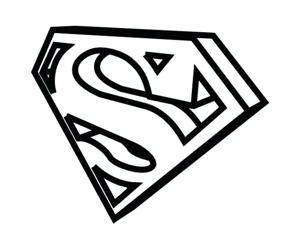 600x507 3d Coloring Pages Superman Logo Coloring Pages For Kids Print