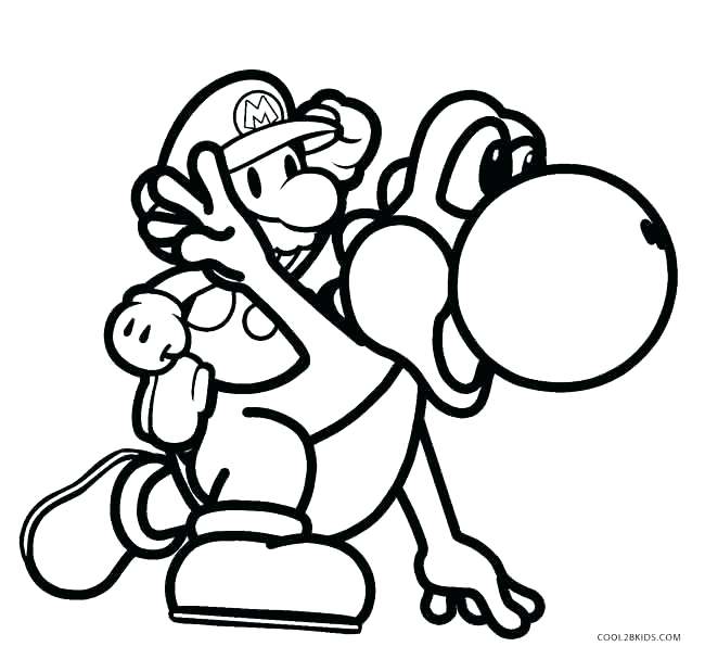 650x607 Super Mario Printable Coloring Pages Super Color Pages Super Mario
