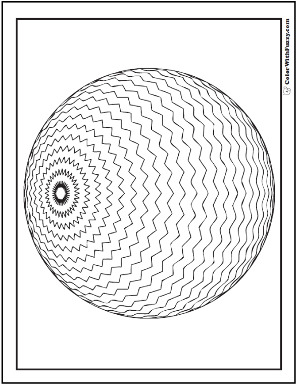590x762 3d Geometric Design Coloring Pages