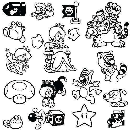 500x500 Super Mario 3d Land Coloring Pages To Print