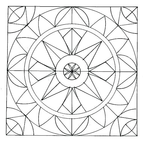 500x493 Free Printable Stained Glass Patterns Pm Geometric Pattern 3d