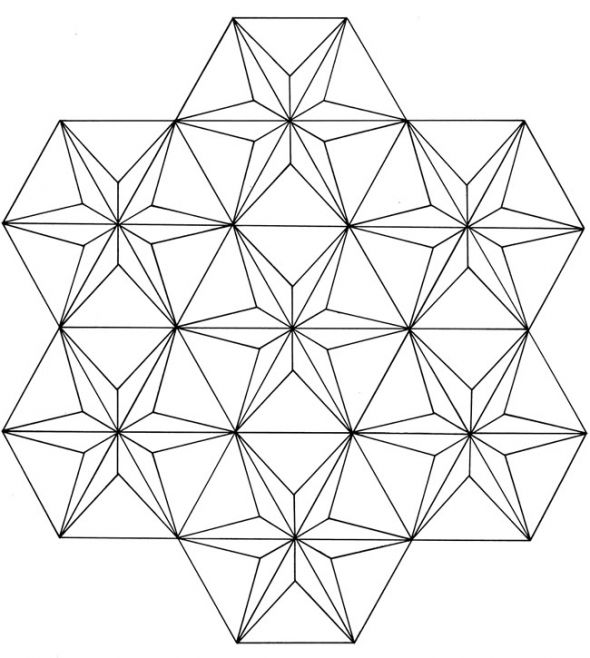 590x658 Geometric 3d Coloring Pages 3d Geometric Pattern Coloring Pages