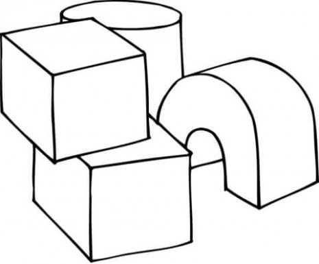 465x385 Cube Coloring Pages