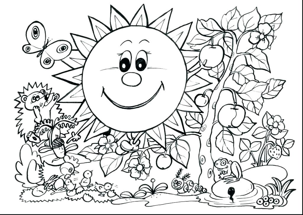 1024x725 Spring Coloring Page Spring Coloring Page Spring Coloring Pages