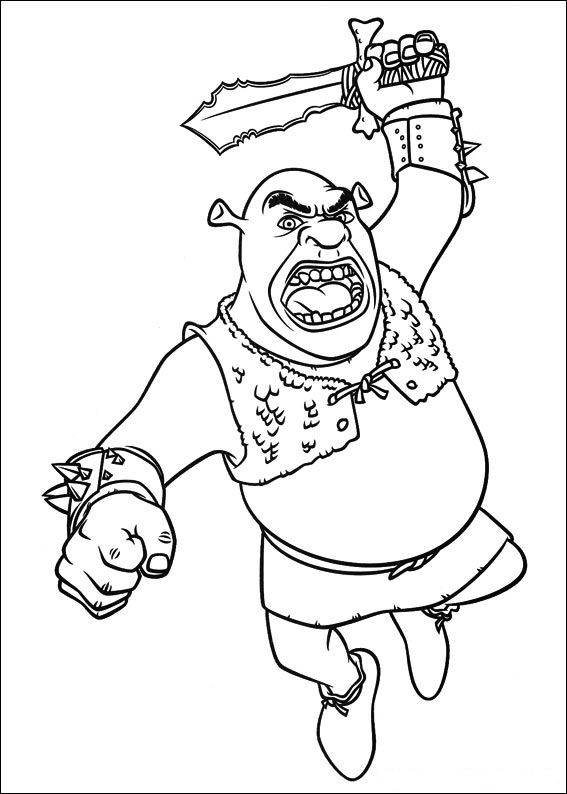 567x794 Coloring Page Disney Coloring Page Shrek 4
