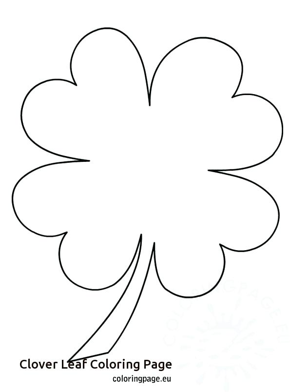 595x804 Clover Coloring Page 4 Leaf Clover Coloring Page For Clover Leaf