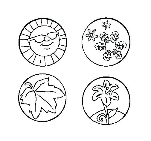 505x470 Seasons Coloring Pages 4 Seasons Coloring Page Season Four Pages
