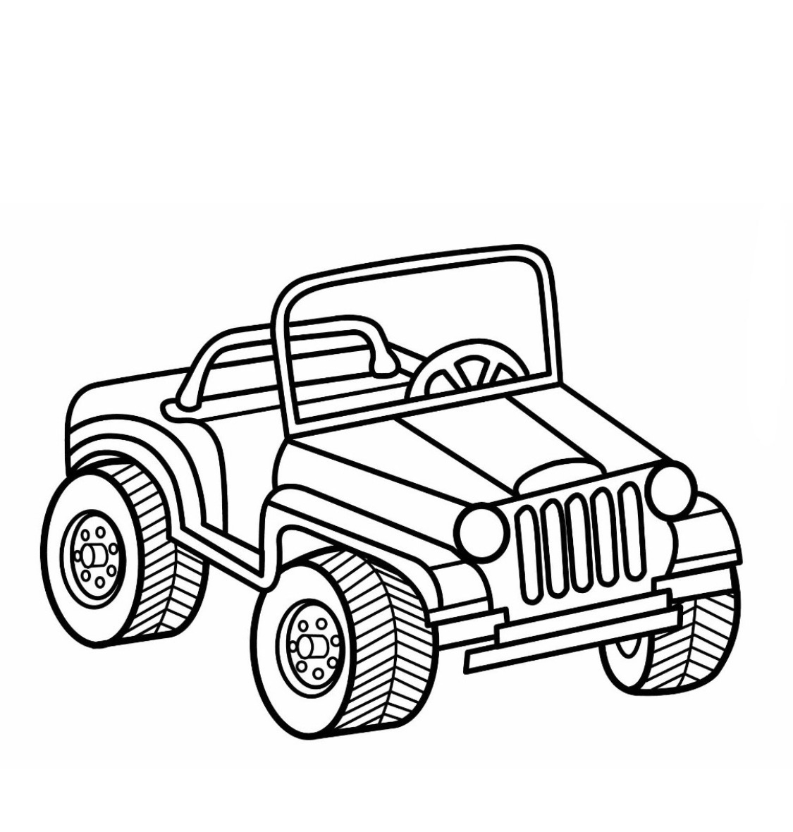 1125x1180 4 Wheeler Coloring Page Free To Print New Coloring Sheets