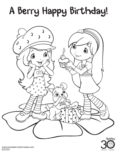 373x489 12 Strawberry Shortcake Birthday Party Printable Coloring Pages