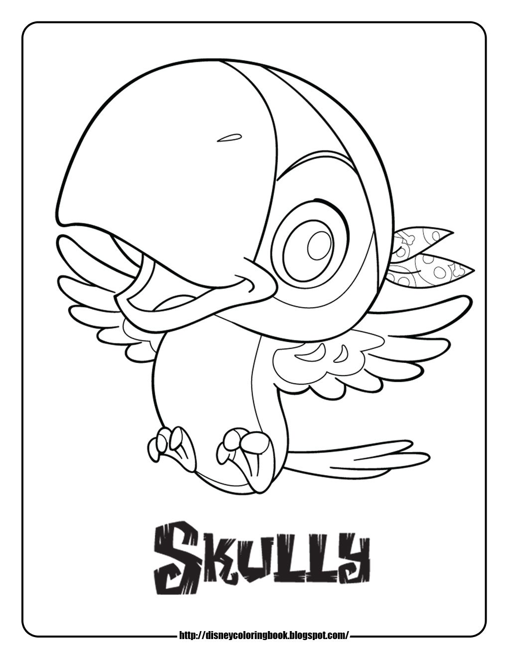 1020x1320 Jake And The Never Land Pirates Coloring Pages Skully Pirate