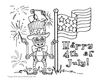 400x309 Patriotic July 4th Coloring Pages July 4th Free Holiday