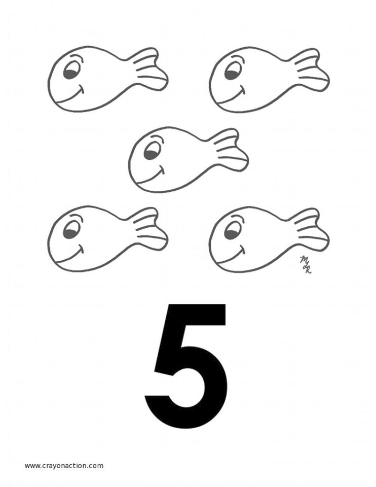 742x960 Get This Number 5 Coloring Page
