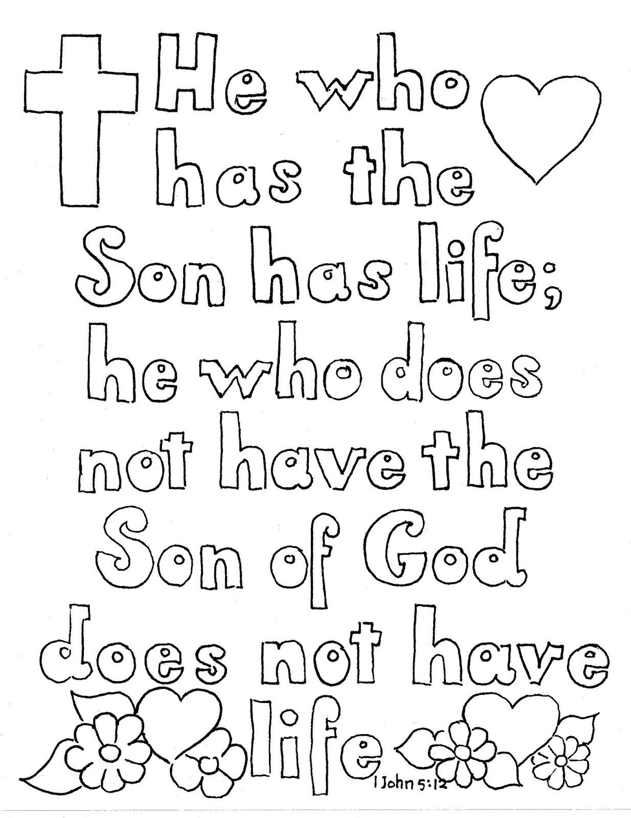 1234x1600 Coloring Pages For Kids By Mr. Adron 1 John 512 Print And Color