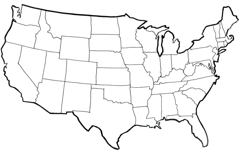 940x582 Usa Coloring Pages Map Page United States With Regard