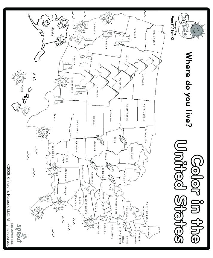 712x863 Us States Coloring Pages