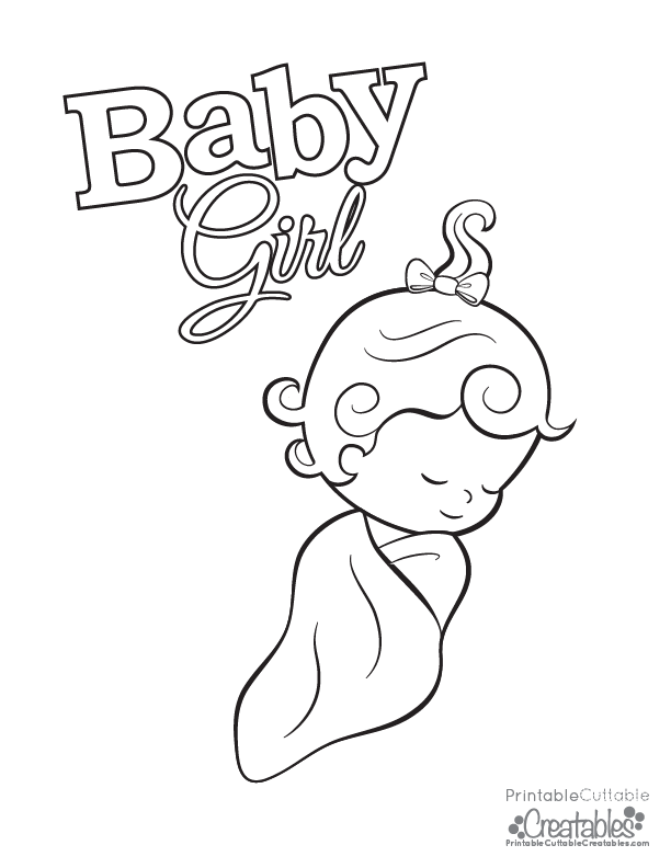 612x792 Baby Girl 50s Coloring Pages