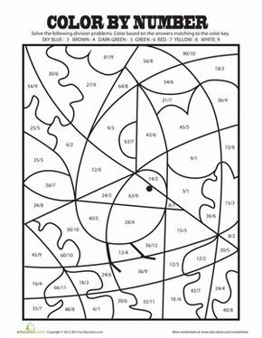 290x374 Color By Number Division Division, Worksheets And Math