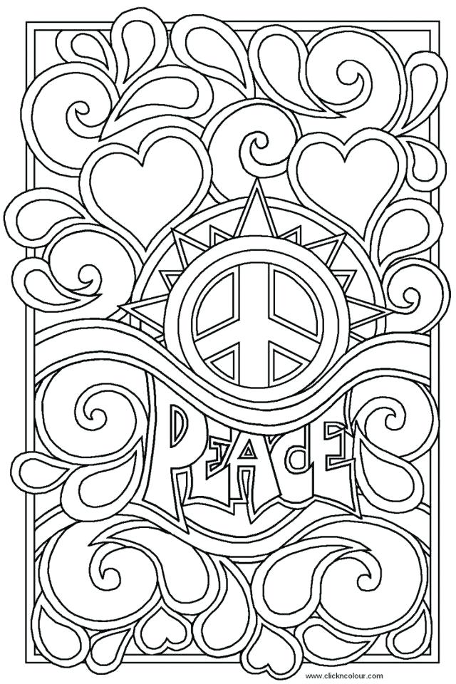 640x960 Coloring Pages 60s Theme Peace Sign Coloring Pages For For Kids
