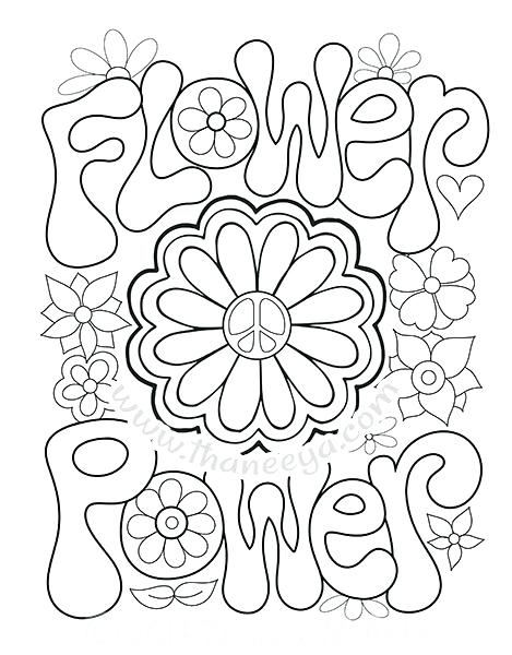 469x600 Flower Power Coloring Pages Flower Power Coloring Page By 60s
