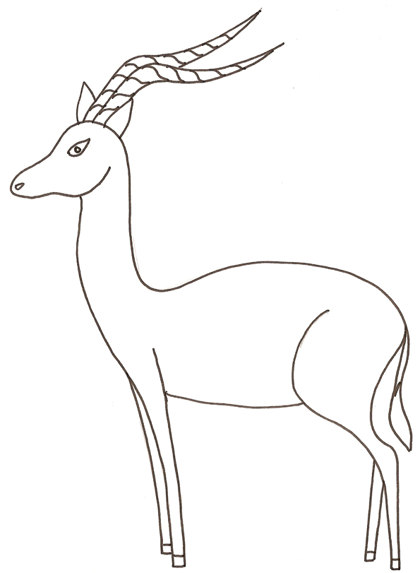 595x811 Impala Coloring Pages