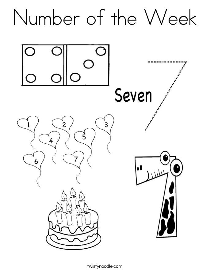 685x886 Number 7 Coloring Pages