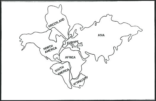 527x342 Coloring Page 7 Continents World Map Coloring Page