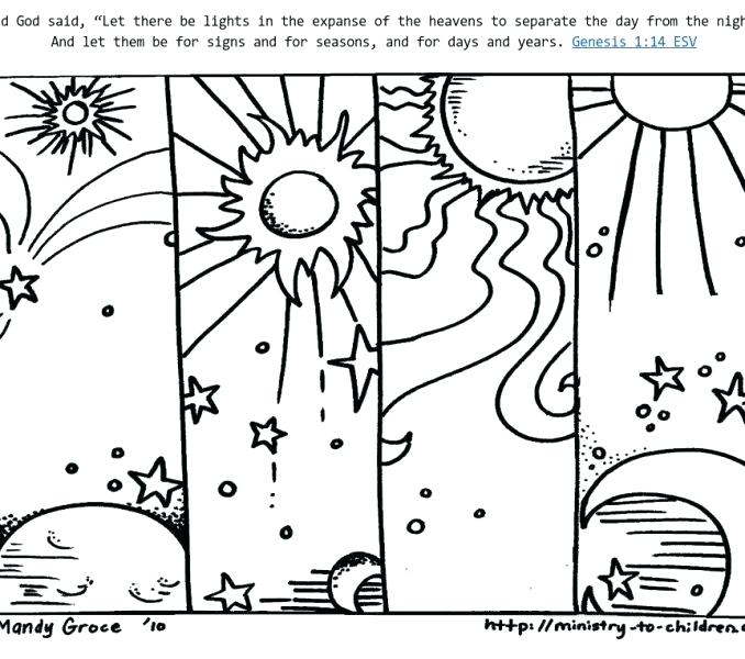 7 Days Of Creation Coloring Pages