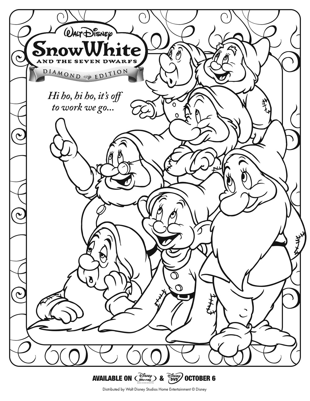 7 Dwarfs Coloring Pages