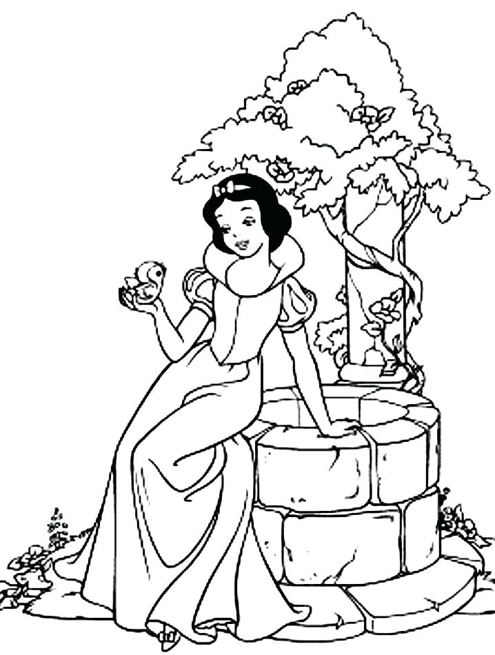 718x950 7 Dwarfs Coloring Pages Snow White And The 7 Coloring Sheets