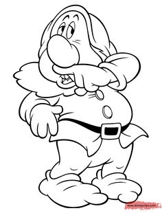 236x310 Happy Dwarf Coloring Page From Snow White And The Seven Dwarfs