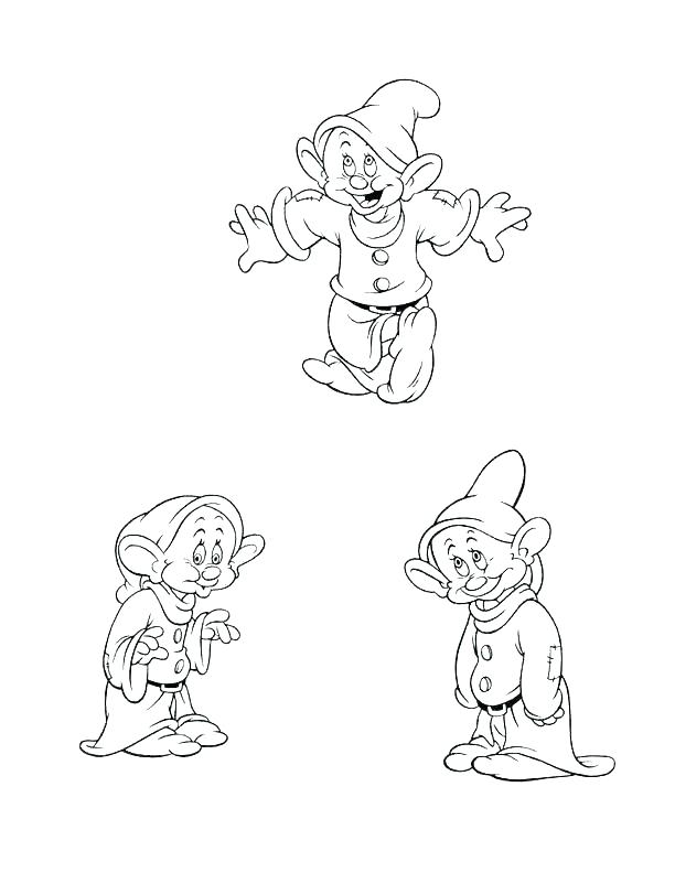 612x792 Snow White And The Seven Dwarfs Coloring Pages 7 Dwarfs Coloring