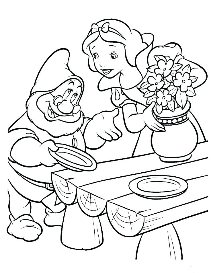 736x952 7 Dwarfs Coloring Pages 7 Dwarfs Coloring Pages Snow White And