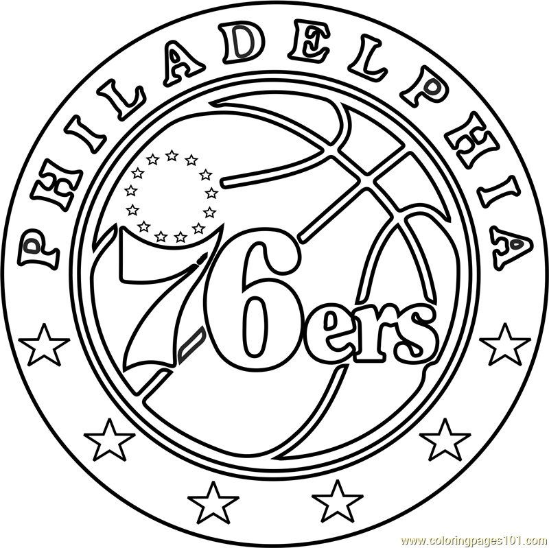 800x799 Philadelphia 76ers Coloring Page