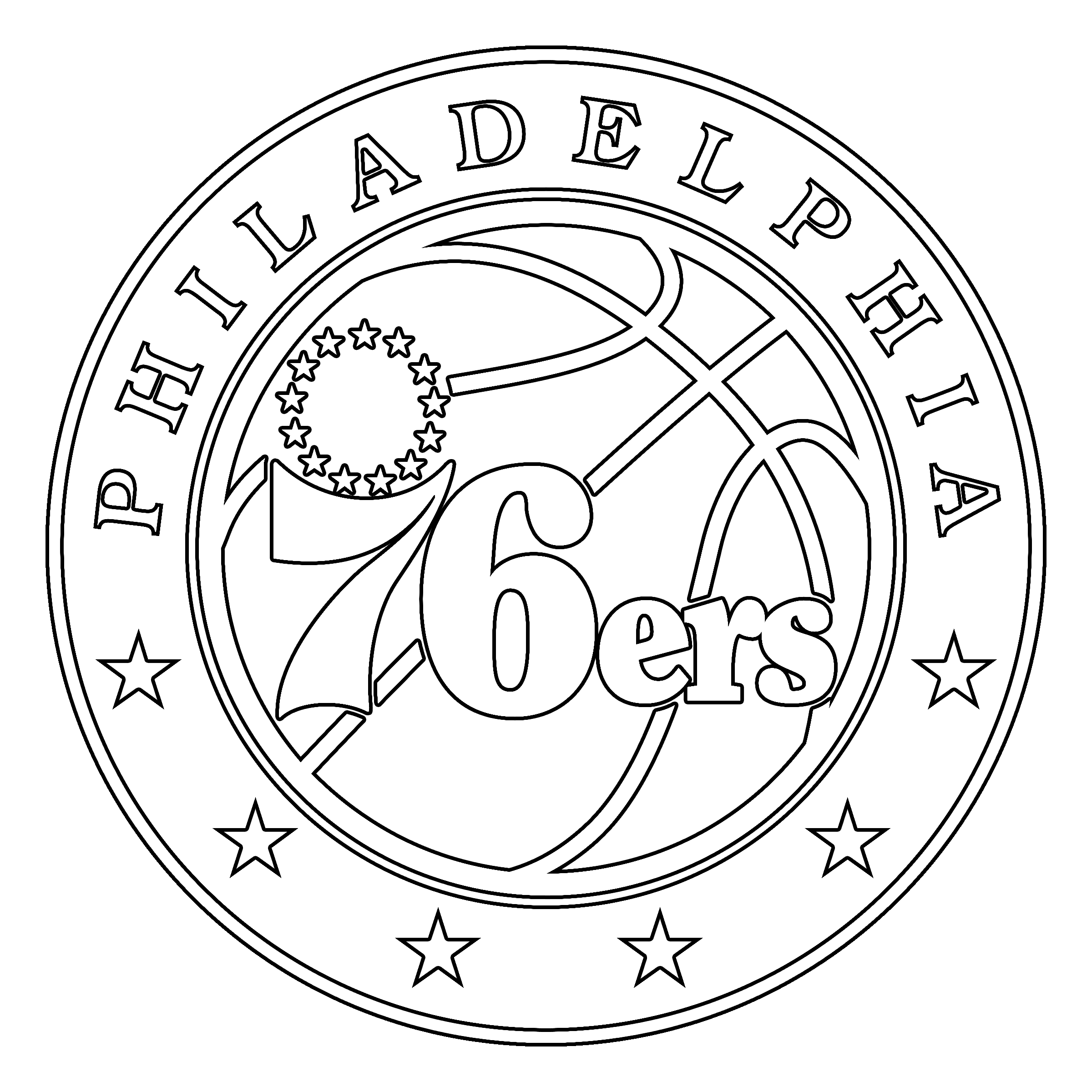 2400x2400 76ers Logo Coloring Pages
