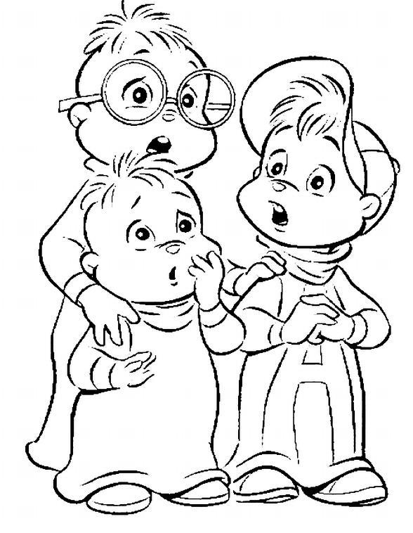 588x758 Coloring Pages Of Alvin And The Chipmunks Christmas Coloring