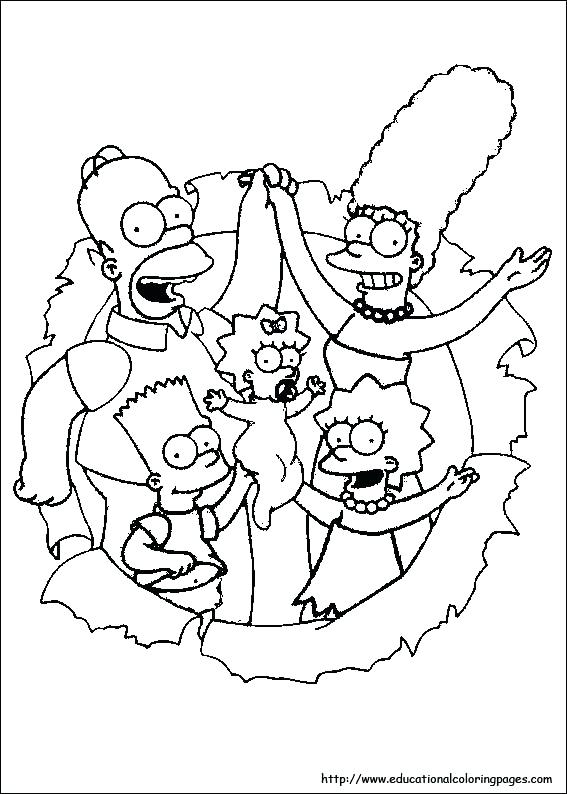 567x794 The Simpsons Christmas Coloring Pages Coloring Pages Simpsons 999