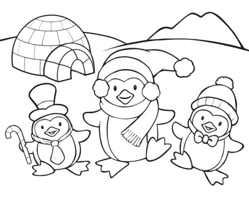 500x399 Barbie Christmas Carol Coloring Pages Free Penguin Cute Family