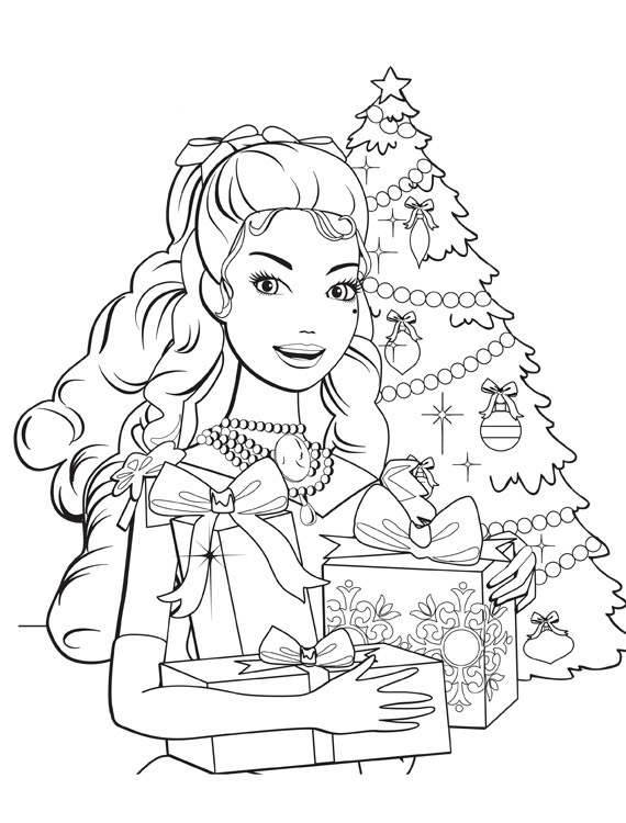 570x750 Barbie In A Christmas Carol Coloring In Pages