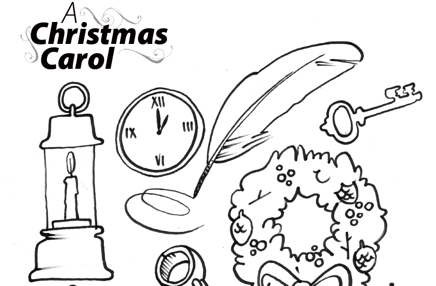 893x586 Colouring Page For A Christmas Carol The Belfry Theatre