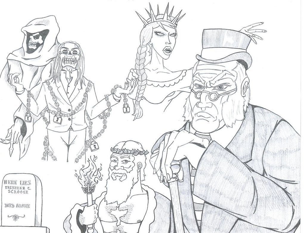 1020x783 A Christmas Carol Coloring Pages