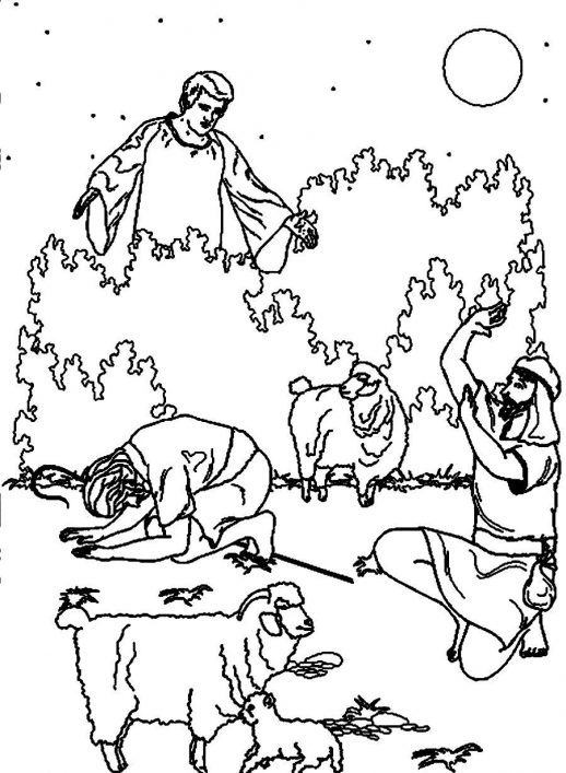 518x707 Bible Christmas Story The Coming Of Savior Coloring Pages