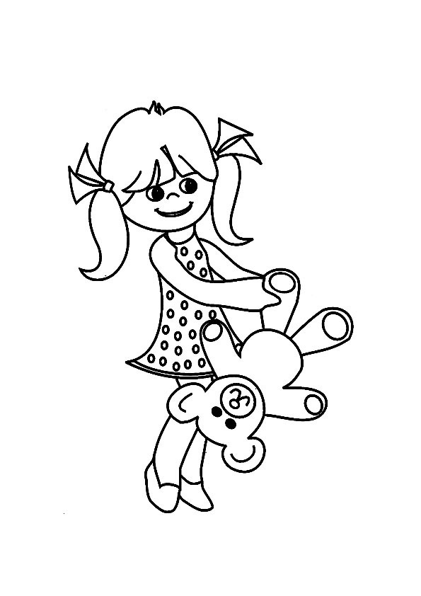595x842 Little Girl Coloring Pages